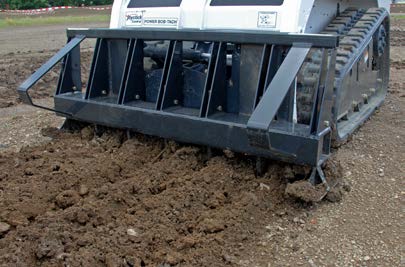 Scarifier at work