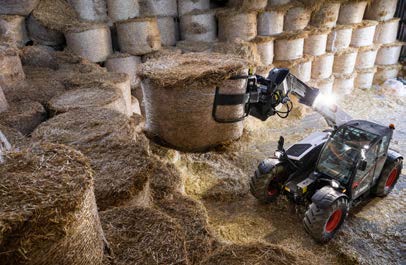 Bale Handler With Tubes at work