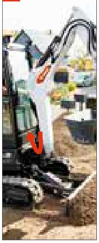Bobcat E19 — Silinder noole kohal