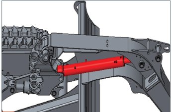 Bobcat E26 — Noole sees paikneva silindri lahendus
