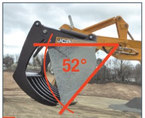JCB 542-70 — Tühjendusnurk