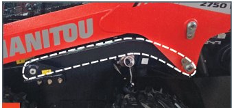 Manitou 2750V — Noole kinnitus