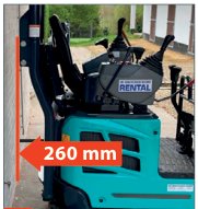Kobelco SK10SR-2E — 260 mm üleulatus