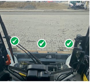 Bobcat T590 — Kopa nurkade nähtavus