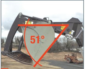 Bobcat TL43.80HF — Tühjendusnurk