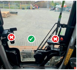 CASE TR270B — Kopa nurkade nähtavus