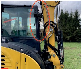 Yanmar ViO57-6B — Nool täielikult üles tõstetud