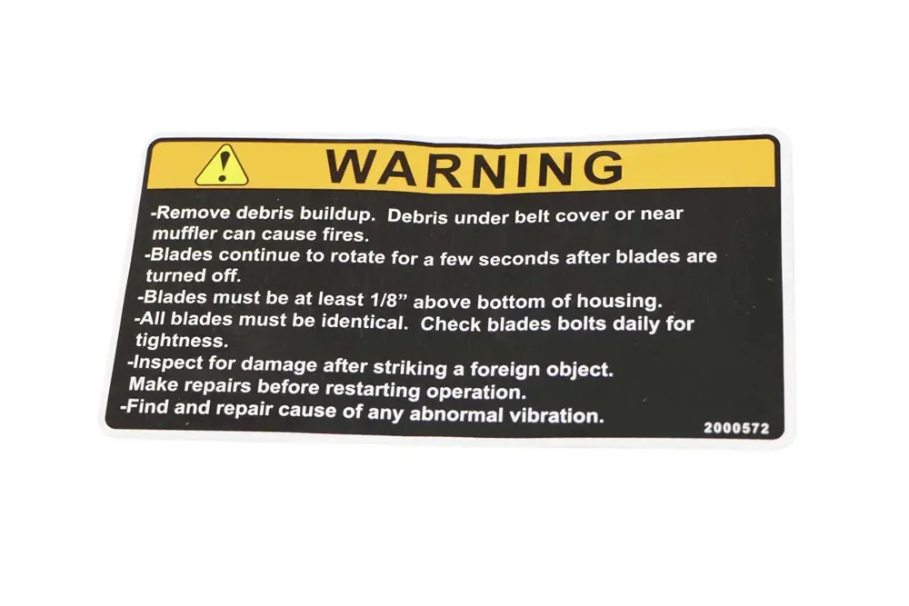 2000572 — LABEL-WARNING BLADES