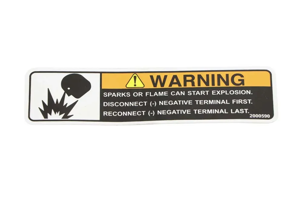 2000590 — LABEL  WARN BATTERY