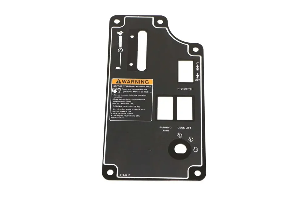 4124373 — S-CONTROL PANEL W/ LABELS
