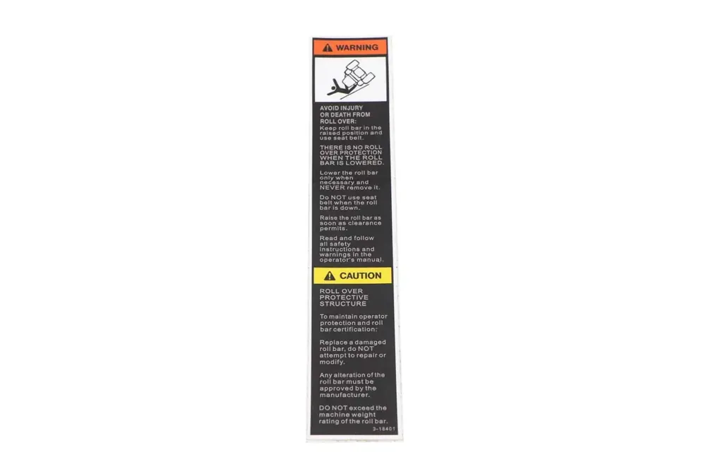 4160347 — LABEL-WARNING FOLDING ROPS