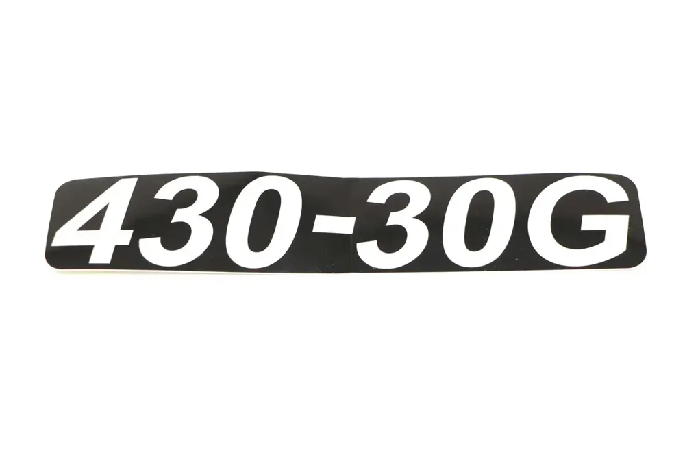 4163256 — LABEL, STEINER MODEL 430-30G