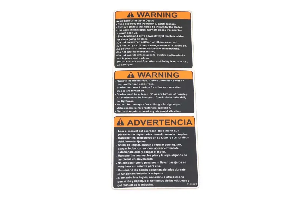 4164279 — LABEL-WARNING FOOT PLATE