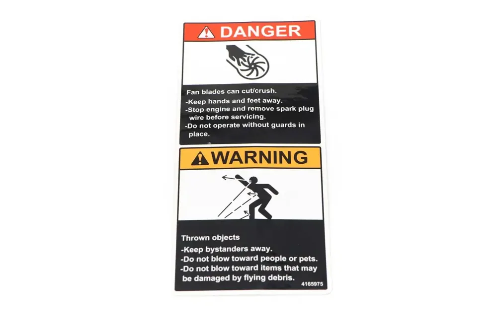 4165975 — LABEL WARNING DANGER BLOWER
