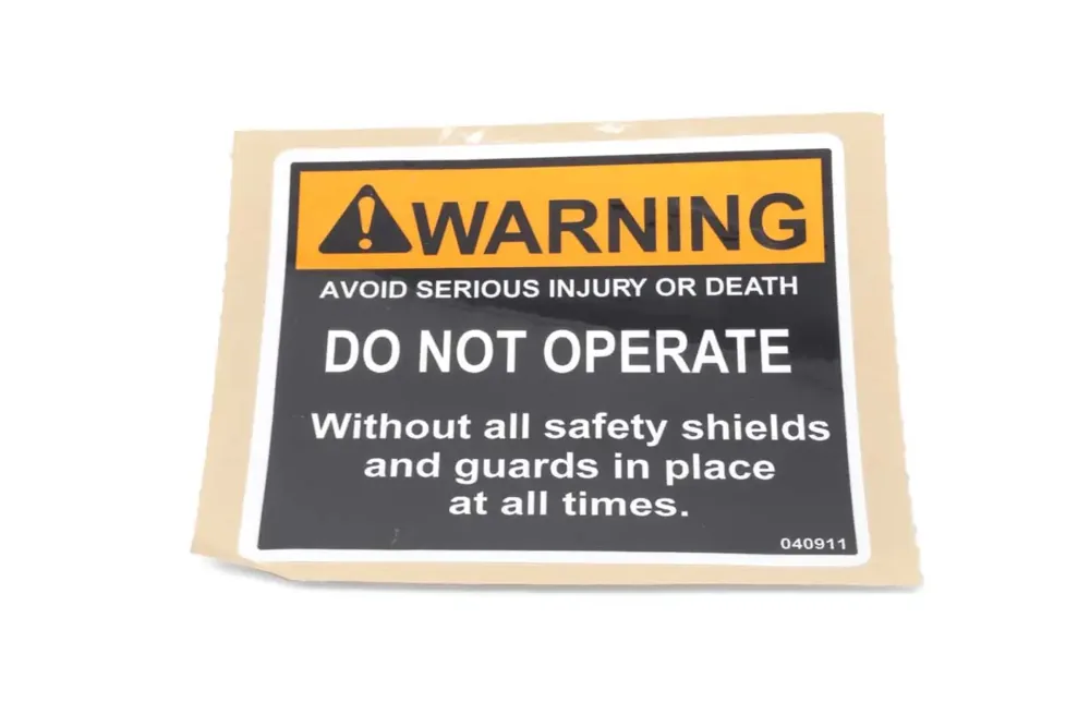 4170776 — S-DECAL,WARNING OPER W/ GUARDS