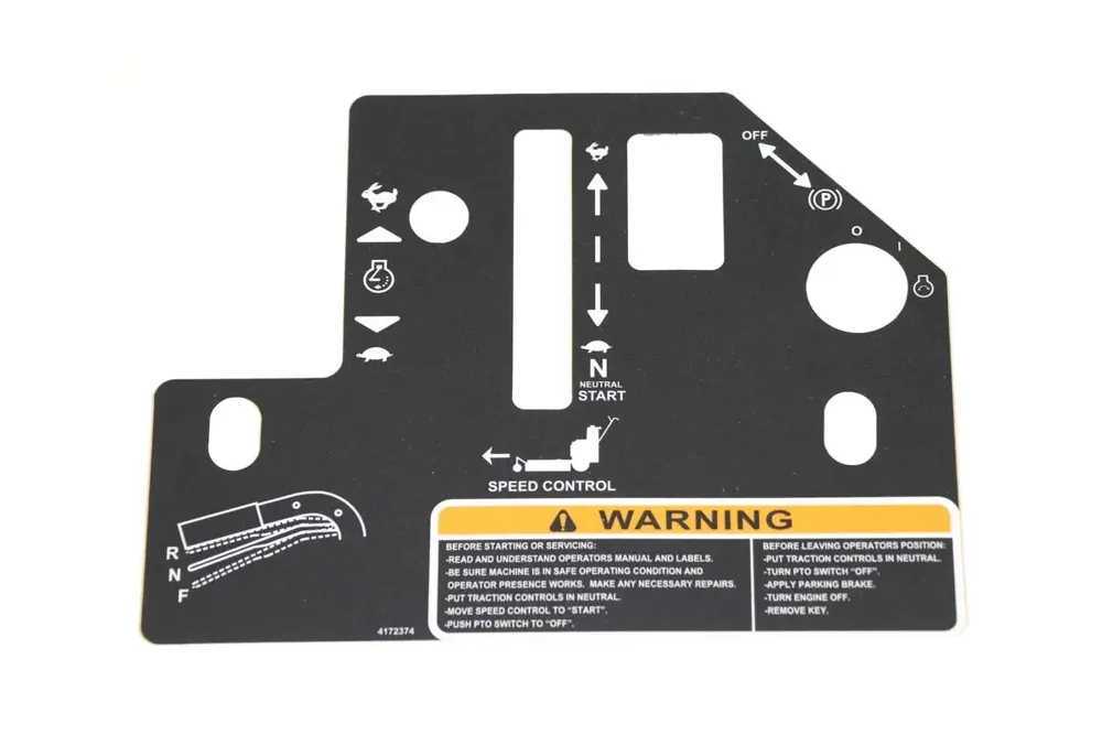 4172374 — LABEL-CONTROL PANEL HYDRO