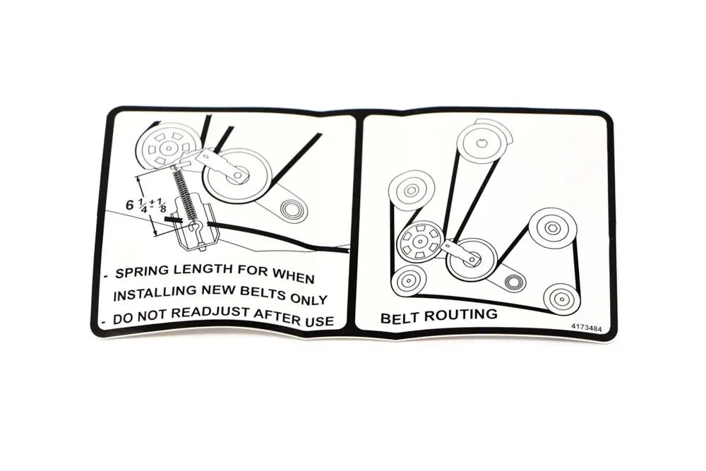 4173484 — LABEL-BELT ROUTE/SPRING LENGTH