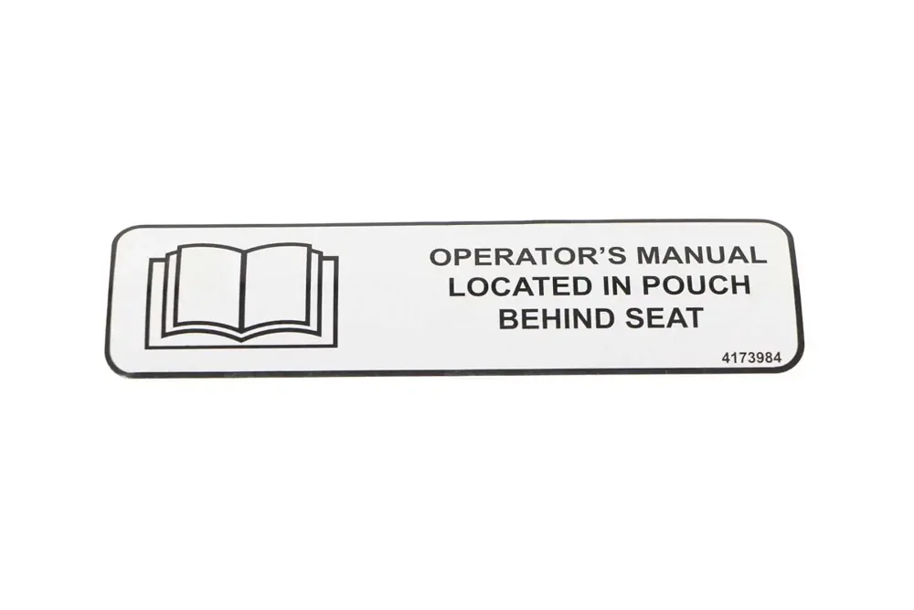 4173984 — DECAL-USER MANUAL LOCATION