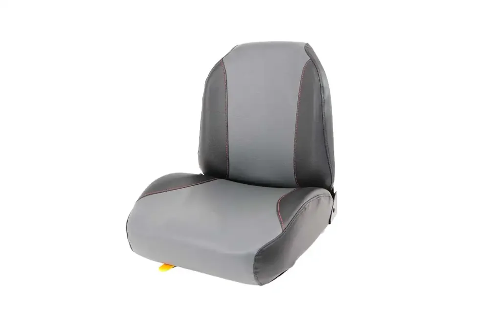 4176573 — SEAT-BLACK,GREY W/RED STITCH