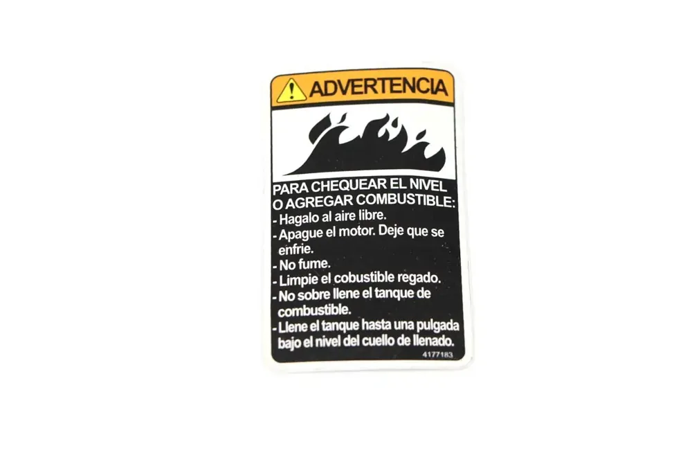 4177183 — LABEL-WARN FUEL PICT SPANISH
