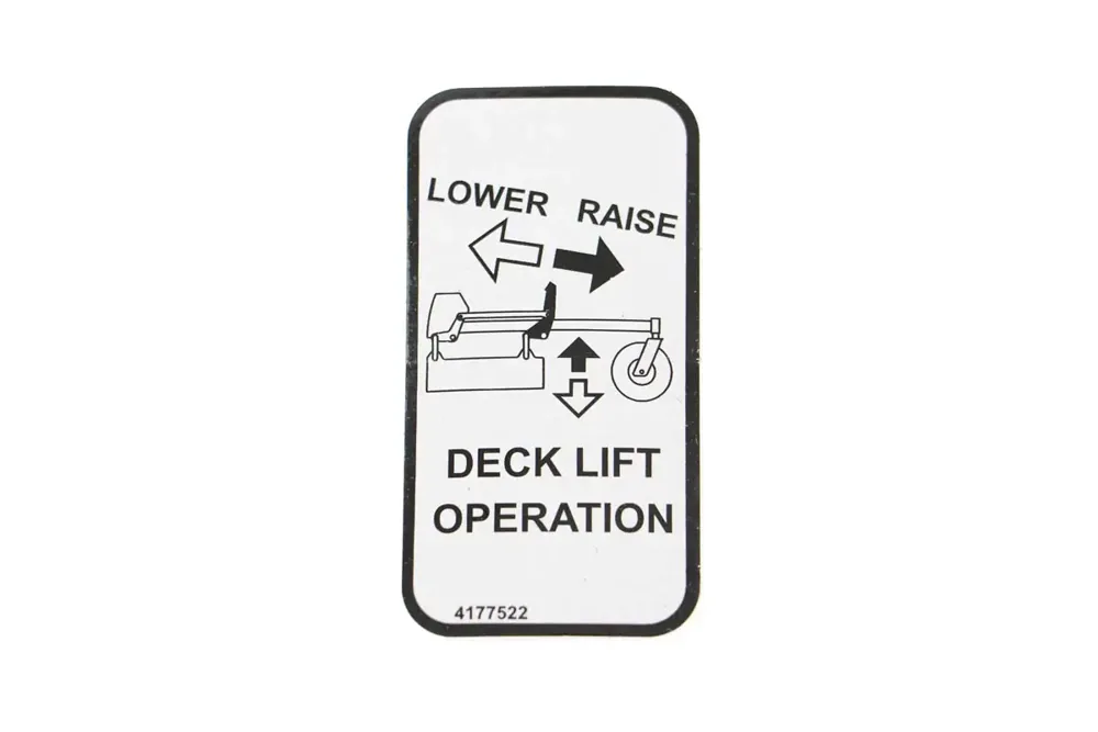4177522 — LABEL-DECK LIFT