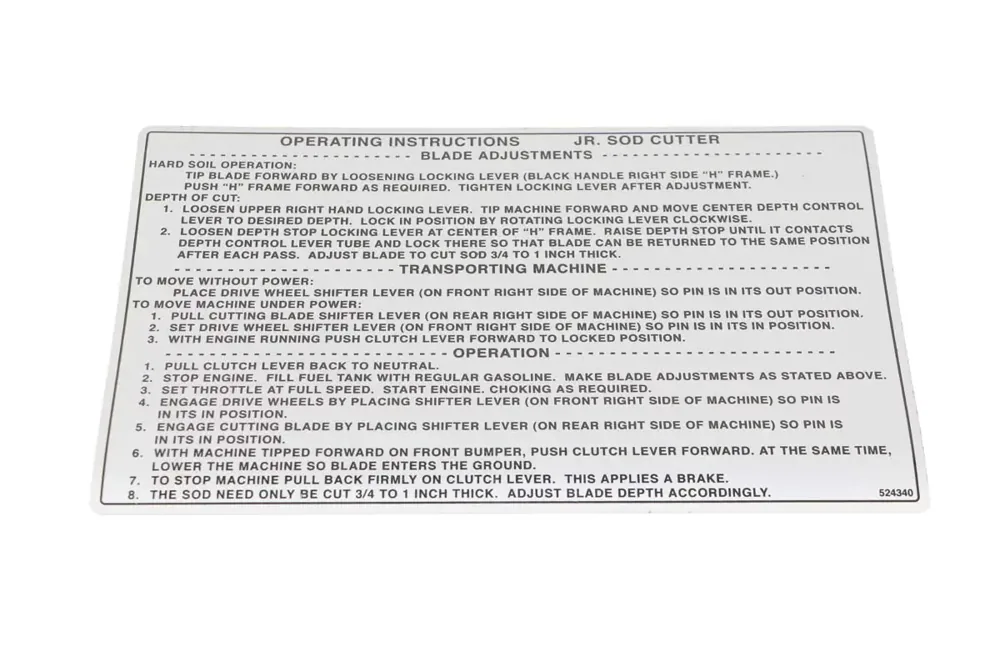 524340 — DECAL OPERATION-JR S.C.