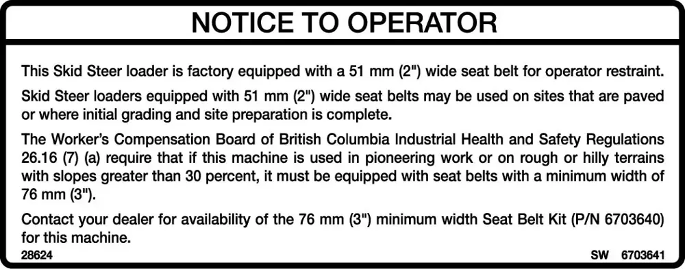 6703641 — DECAL SEAT BELT