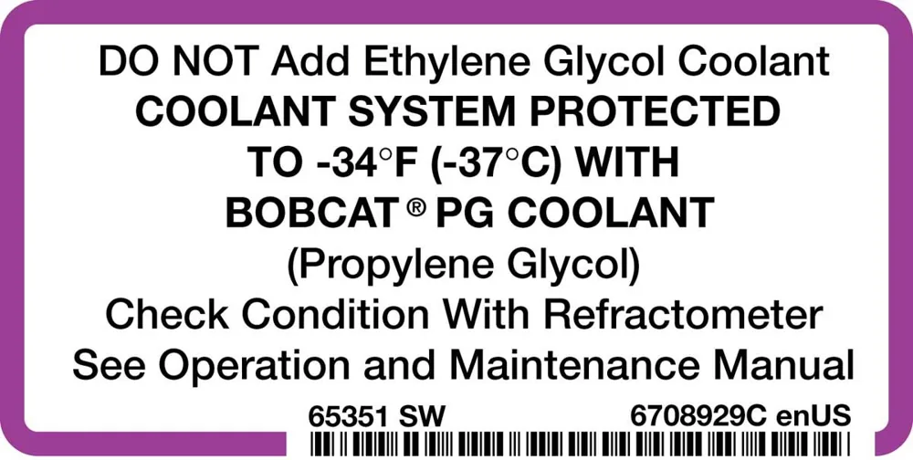 6708929 — Decal, PG Coolant