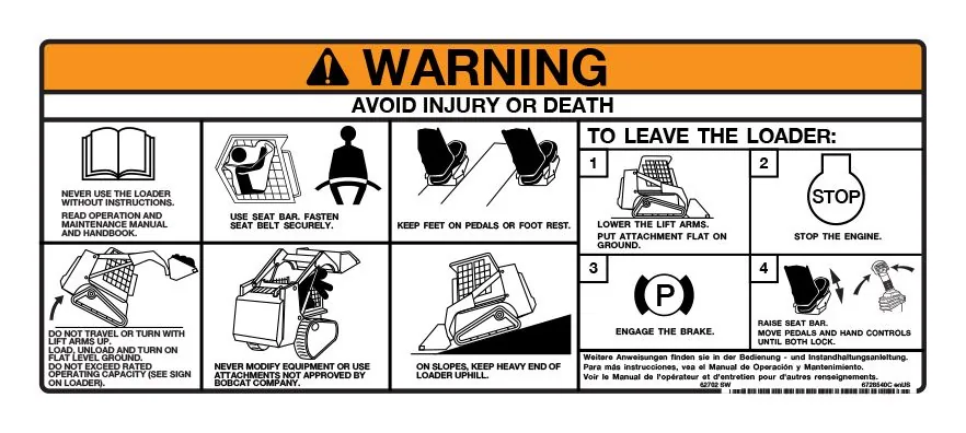 6728540 — Decal Warning