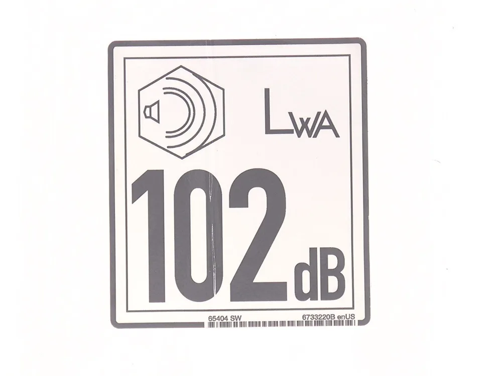 6733220 — Decal, Sound Power