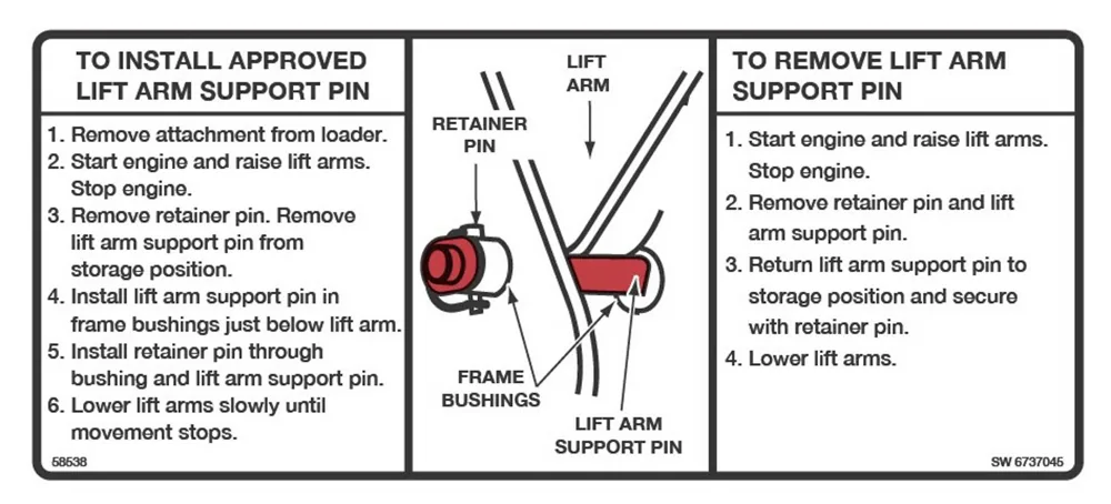 6737045 — Decal, Left Arm Support