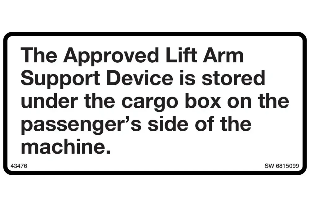 6815099 — DECAL LIFT ARM