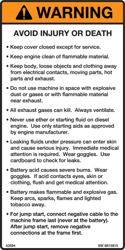 6815915 — DECAL WARNING