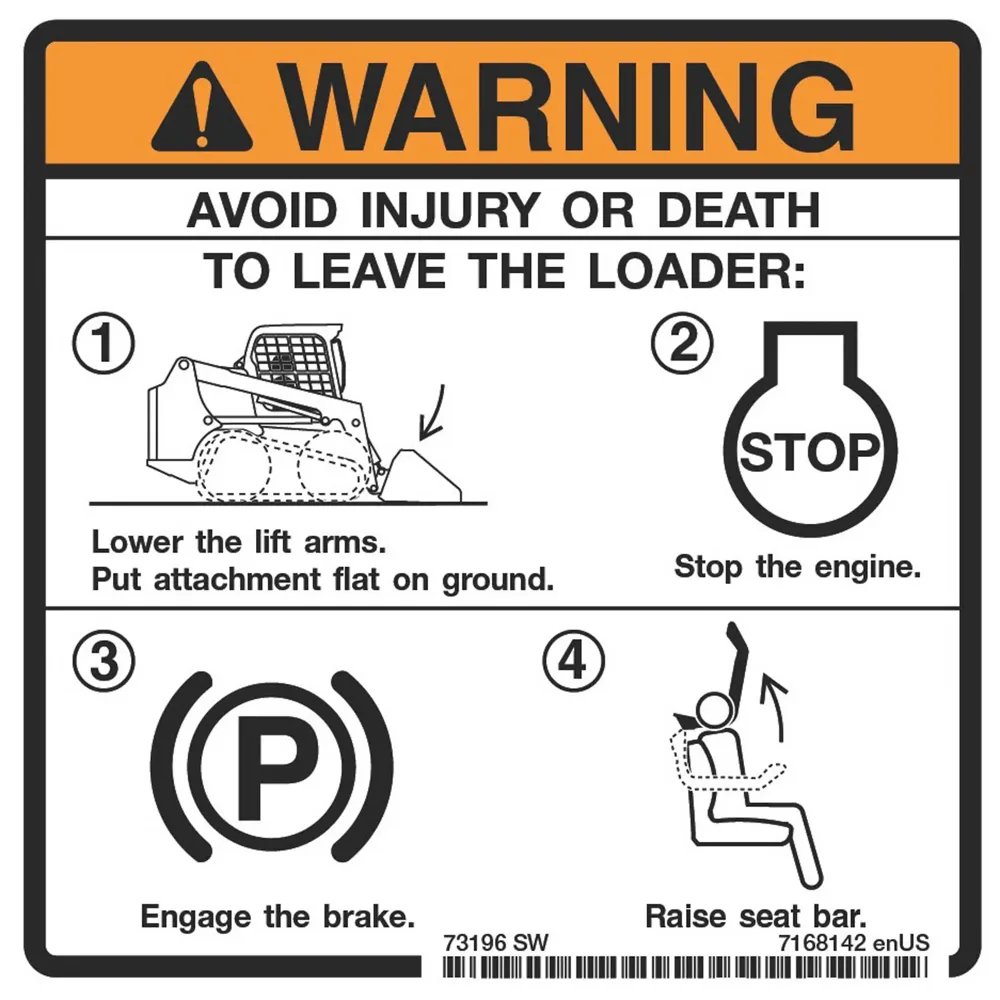 7168142 — DECAL EXIT WARNING
