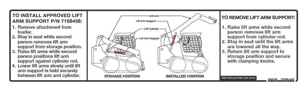 7197993 — DECAL L/ARM SUPPORT