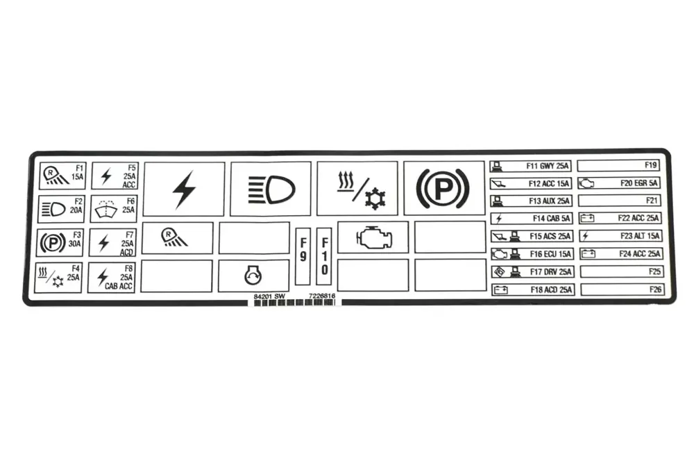 7226816 — DECAL, FUSE