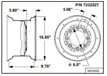 7232527 — WHL ASSY 165X975 BG