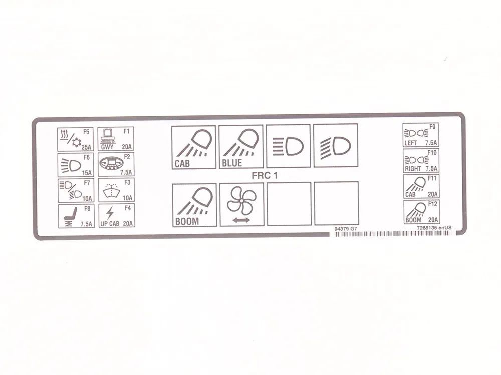 7268135 — Decal Fuse Relay FRC1