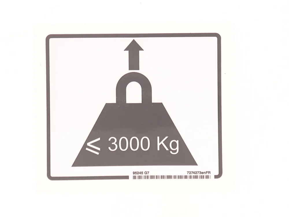 7274273 — Decal, 3000 kg