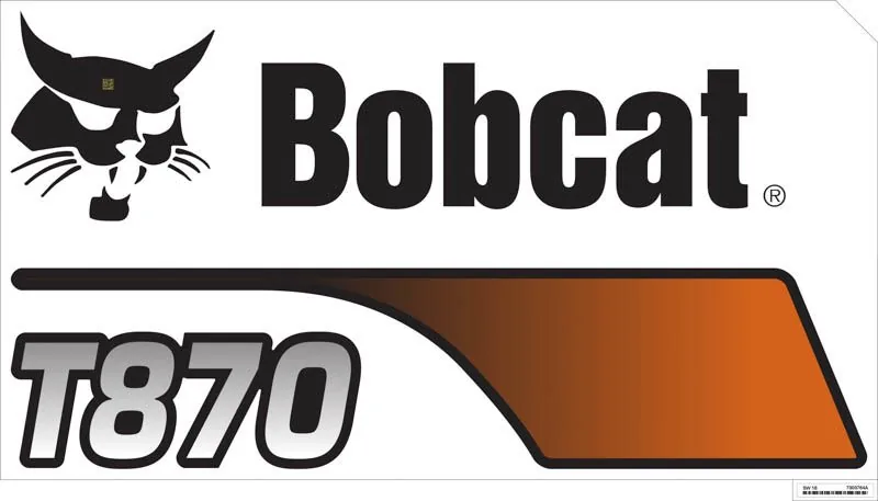 7303764 — DECAL UPRIGHT T870 Left-hand