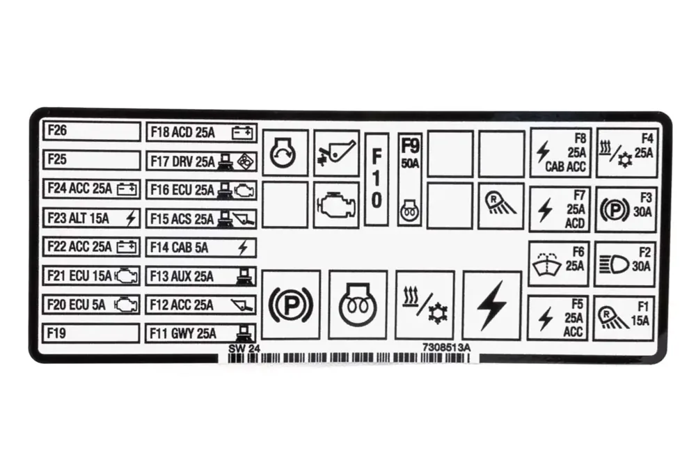 7308513 — DECAL FUSE RELAY